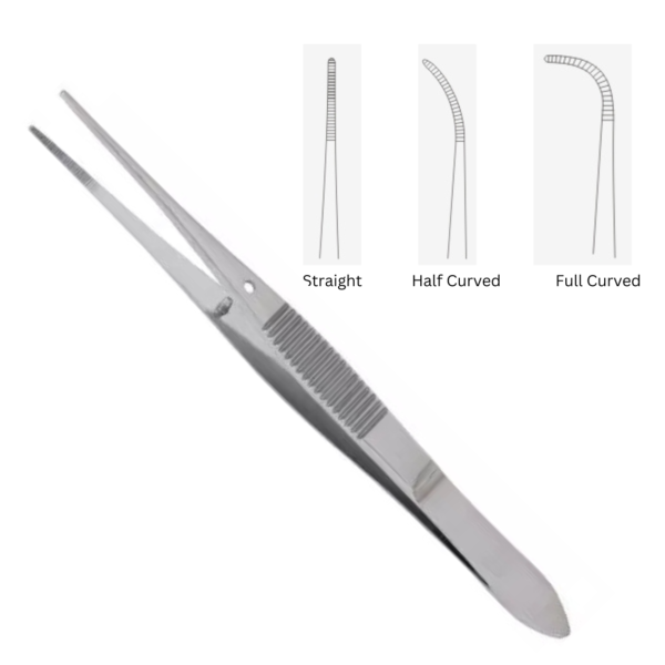 EYE Dressing Forceps, Standard Pattern, 0.8mm Wide Tips